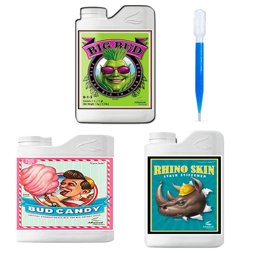 Fertilizante Big Bud + Rhino Skin + Bud Candy 3x100ml