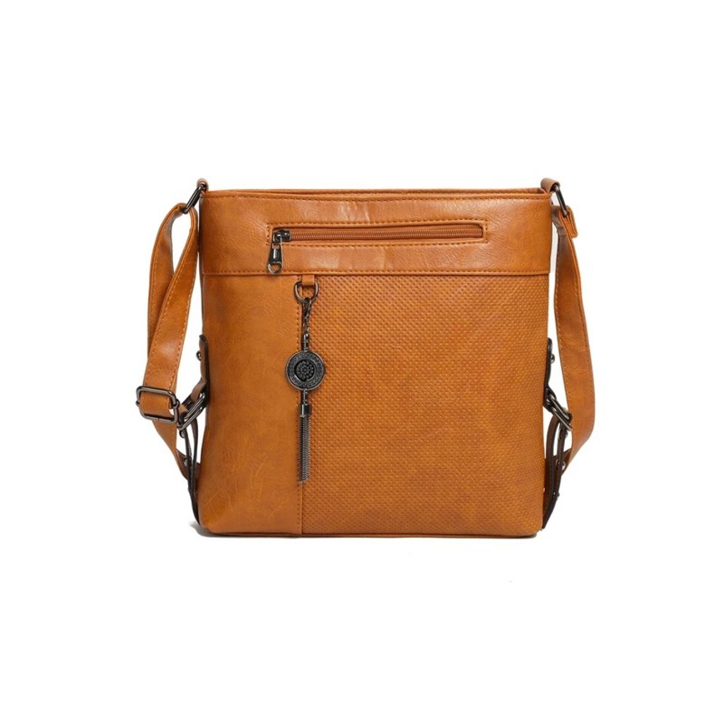 Bolsa Feminina transversal em Couro PU para passeio trabalho Vários compartimentos em Oferta na Shopee