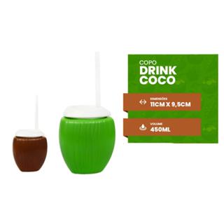 1 Unid Copo Com Canudo Coco em Oferta na Shopee