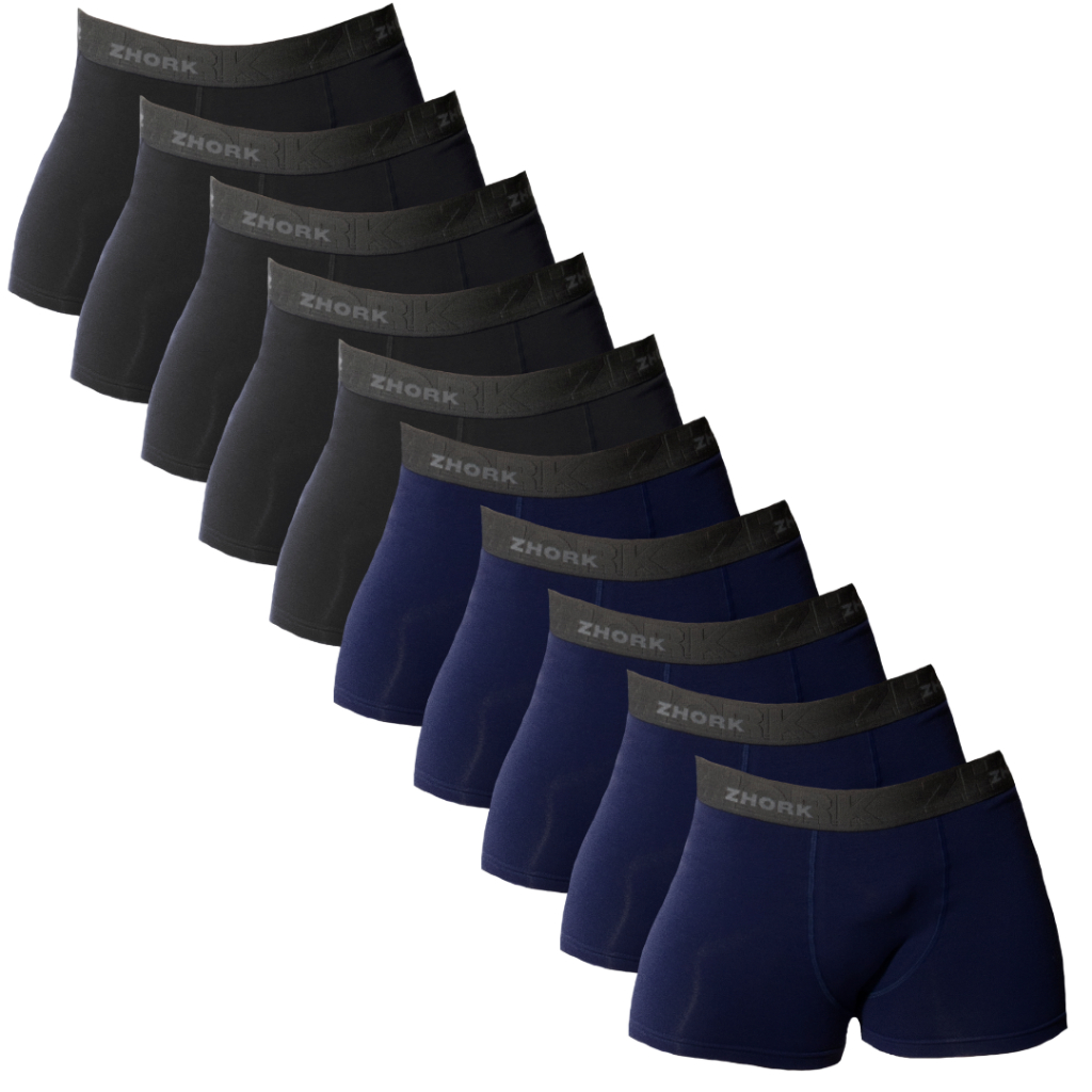 Kit com 10 Cuecas Box Boxer original ZHORK