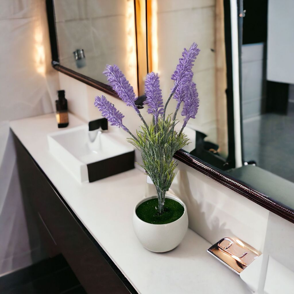 Arranjo Lavanda Com Vaso Musgo Mini Arranjo Para Rack Banheiro Jardim em Oferta na Shopee
