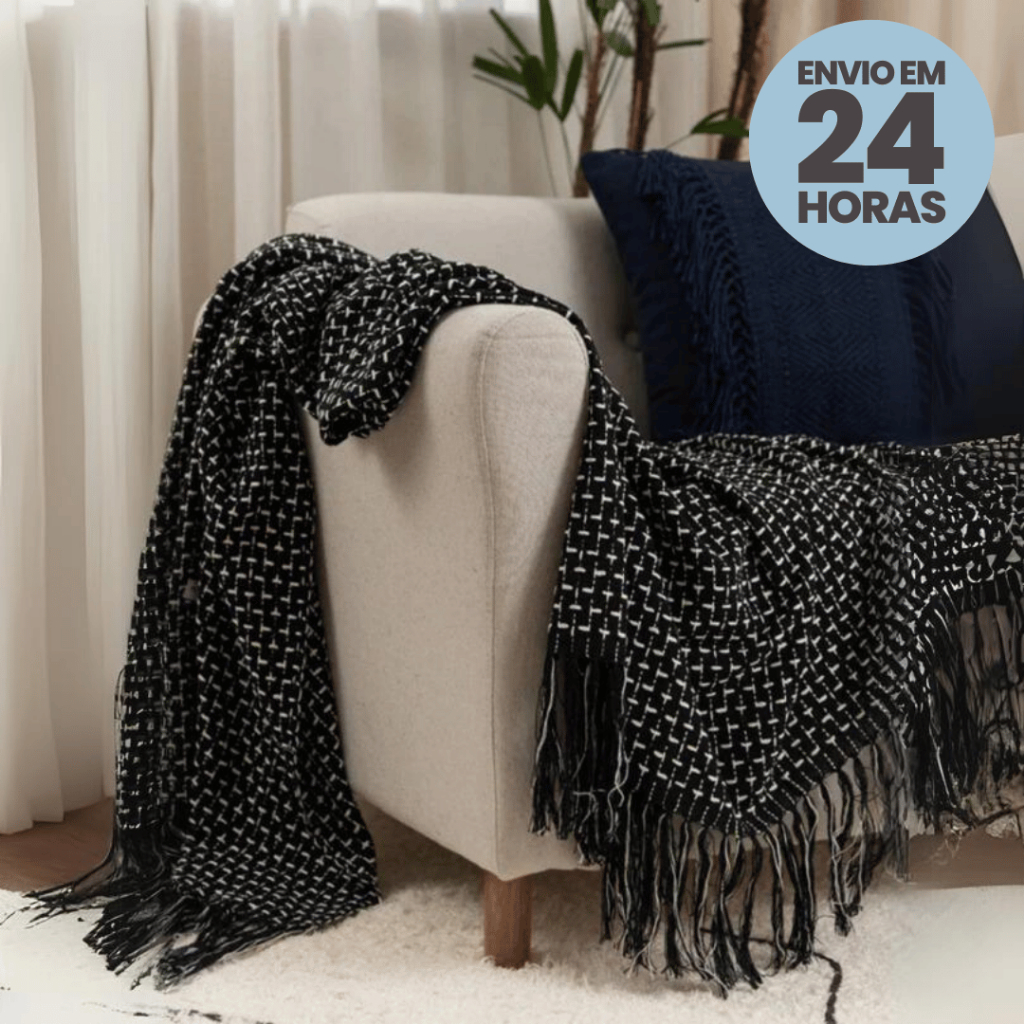 Manta Tijolinho para Sofá Grande Luxuosa Gigante 2,40 x 1,80