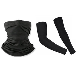 Kit Manguito  + Mascara Ciclismo Sol Frio Proteção