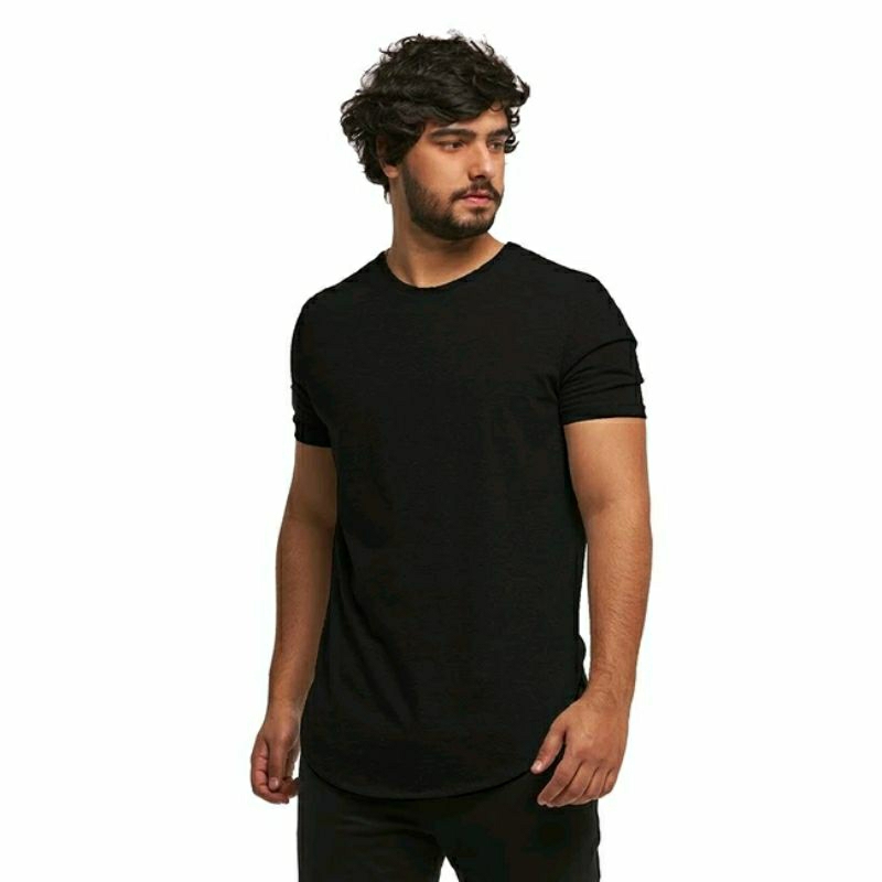 Camiseta Long Line Masculina Oversized 100% Algodão Camisa Manga Curta C1