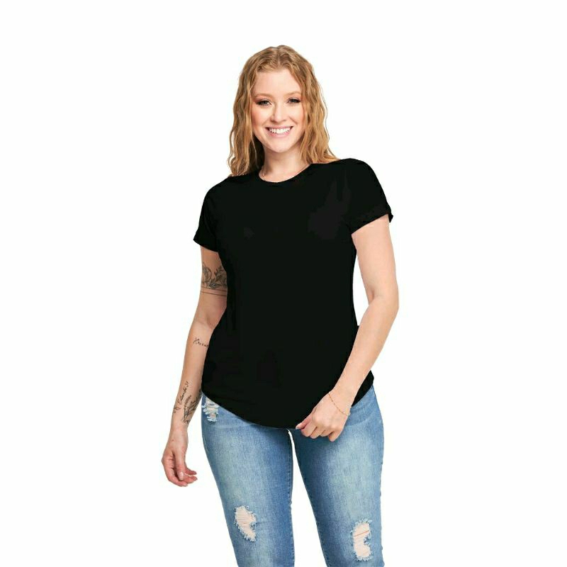 Camiseta Long Line Feminina Manga Curta de Viscolycra Confortável C11