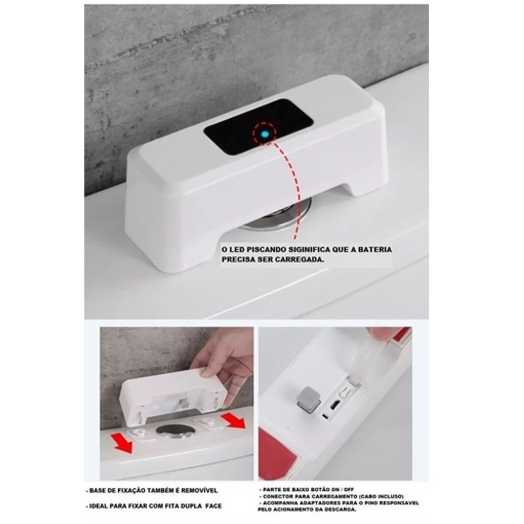 sensor de descarga automático para banheiros - IDEIA FLORIDA -