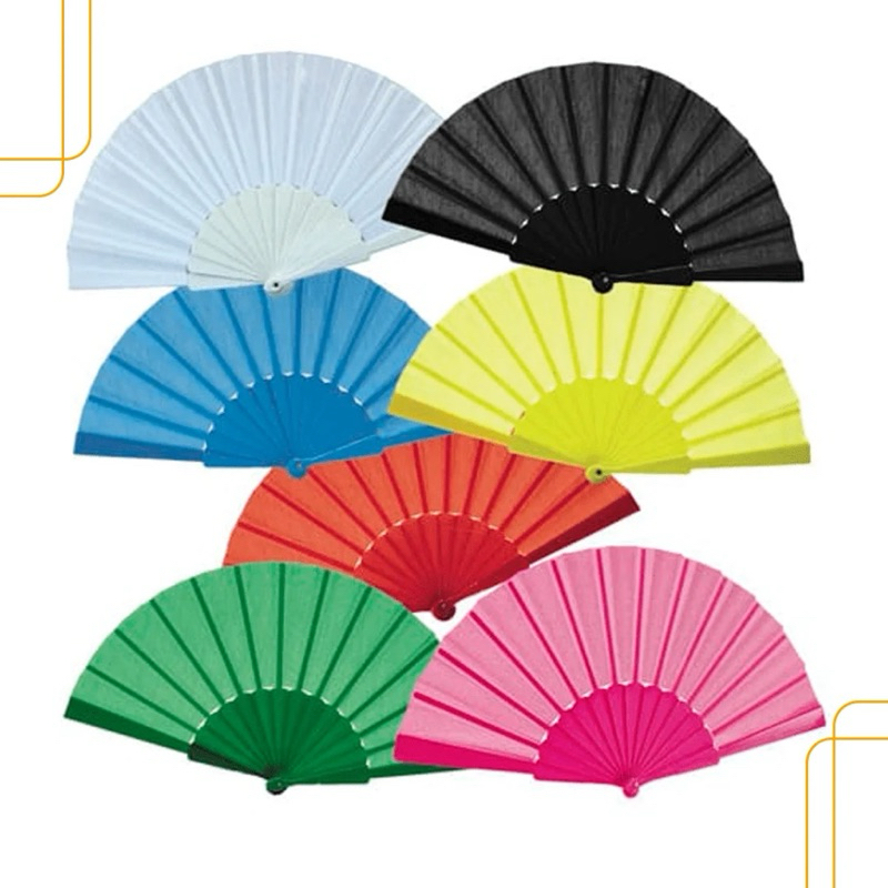 Leque Oriental Liso Colorido Para Festa Dança Carnaval Decoração