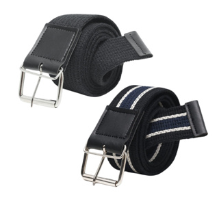 Kit Com 2 Cintos Masculino De Lona Tecido Gorgurão Fivela Rolete Alta Qualidade em Oferta na Shopee