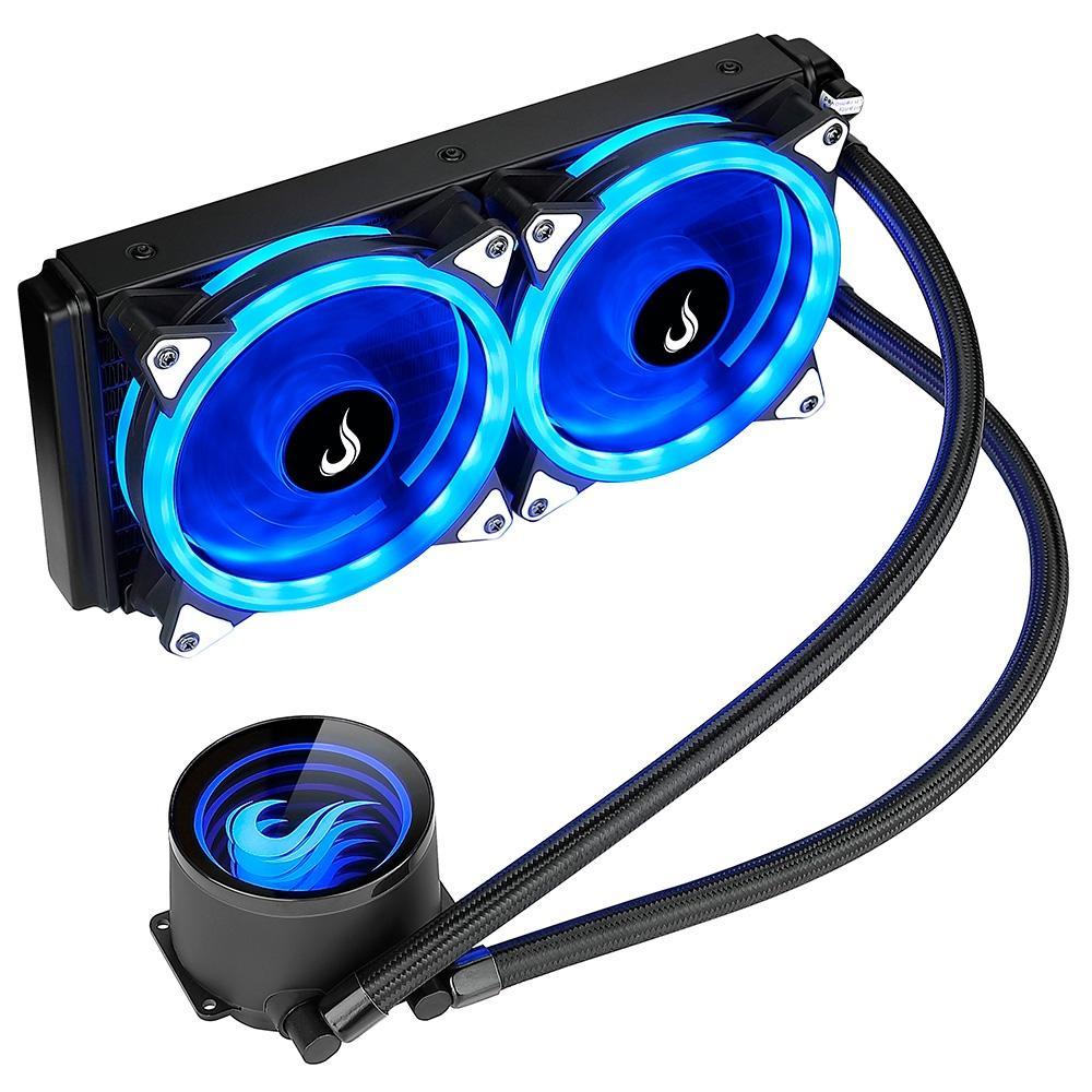 Water Cooler 240mm Rise Mode Led Rgb P/ Processador Intel LGA 1700 2011 1366 1155 1151 1200 e AMD Ryzen AM4 AM5 FM2 AM3