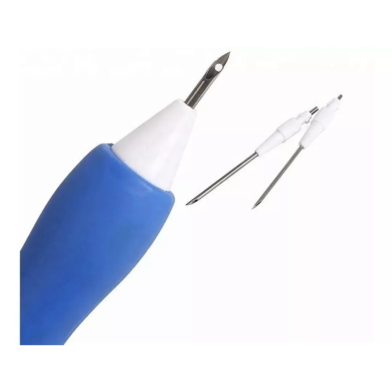 Kit Agulha Magica Caneta Para Bordar Ponto Russo Punch Needle + agulhas