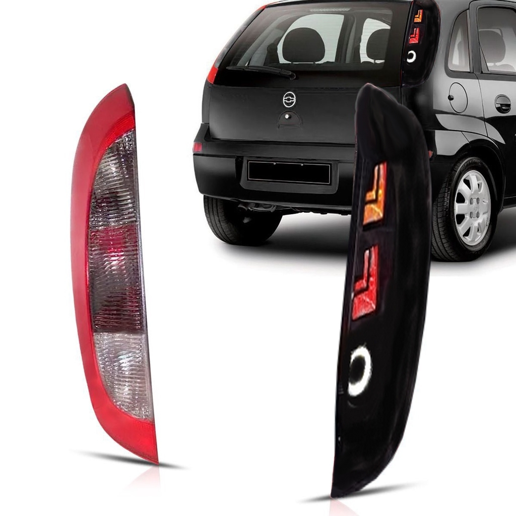 Aplique Adesivo Lanterna do Corsa Hatch Mascara Negra 2003 a 2012 em Oferta na Shopee