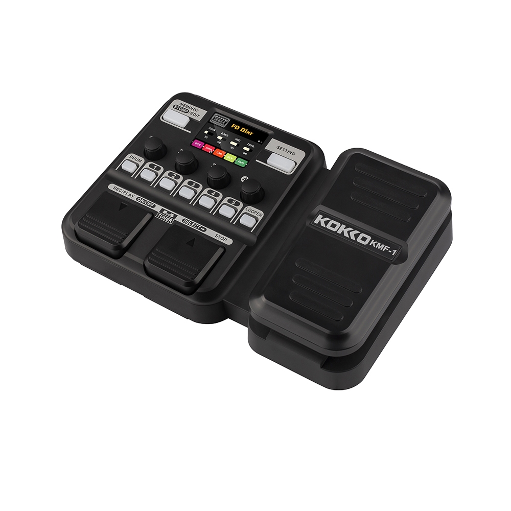 KOKKO KMF-1 Pedal de Guitarra Efeito Sintetizado 18 Modelos de Amplificadores IR 512 Dot Sampling Drum Machine e Função em Oferta na Shopee