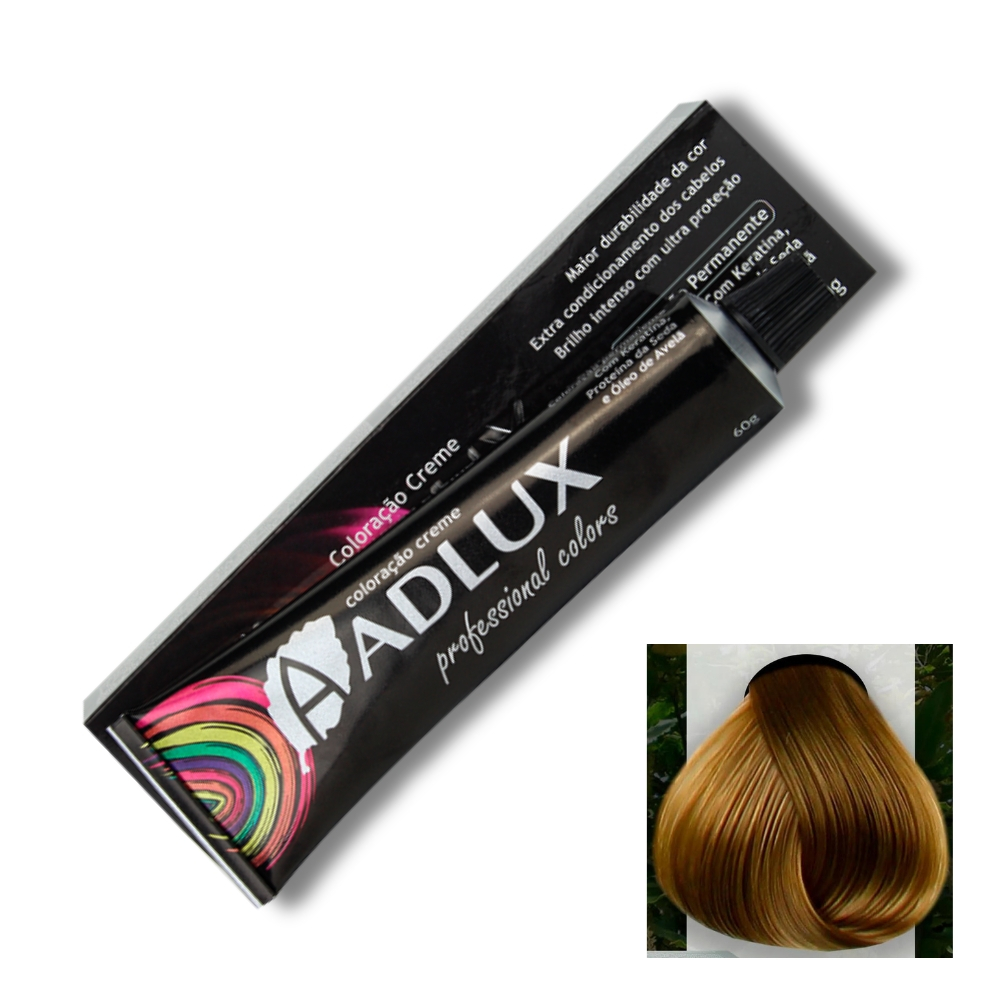 Coloração Creme Adlux 9.13 Louro Muito Claro Mate 60g - Fundo de Pigmento Azul nas Cores Base.