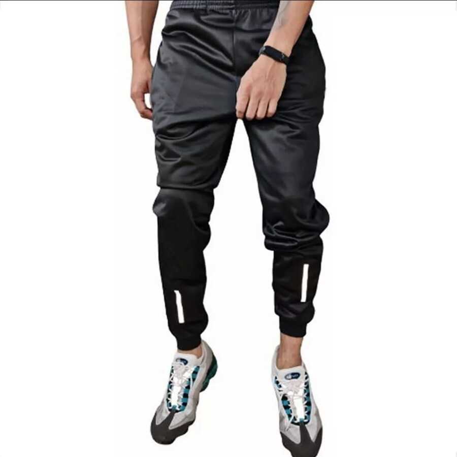 Calça masculina Moletom Dry Fit Símbolo Refletivo Dri Jogger Refletiva Tradicional Swag Skinny Oferta