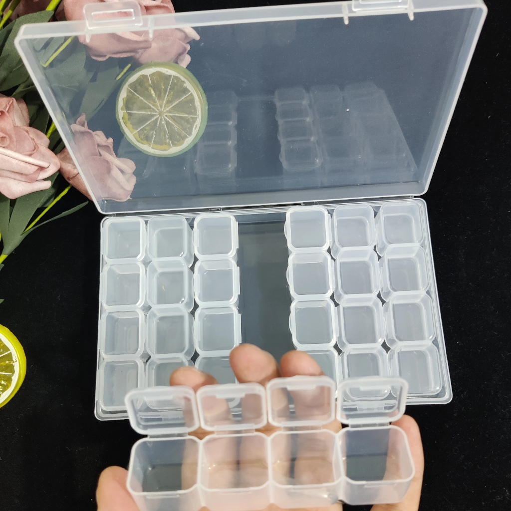 Estojo Organizador Com 28 Divisórias Para Remédios Comprimidos Medicamentos Caixa de Armazenamento — imagem 2 de 2
