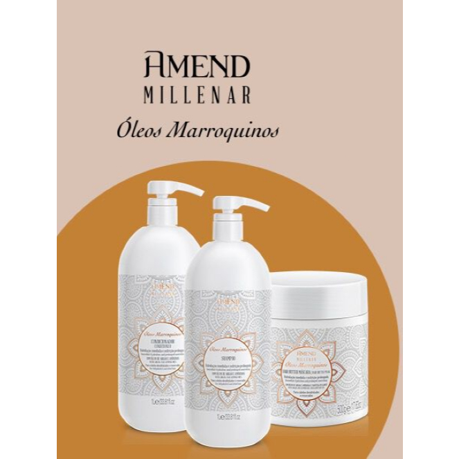Detalhes do AMEND  KIT ÓLEOS MARROQUINOS SHAMPOO 1L + MASCARA 500G
