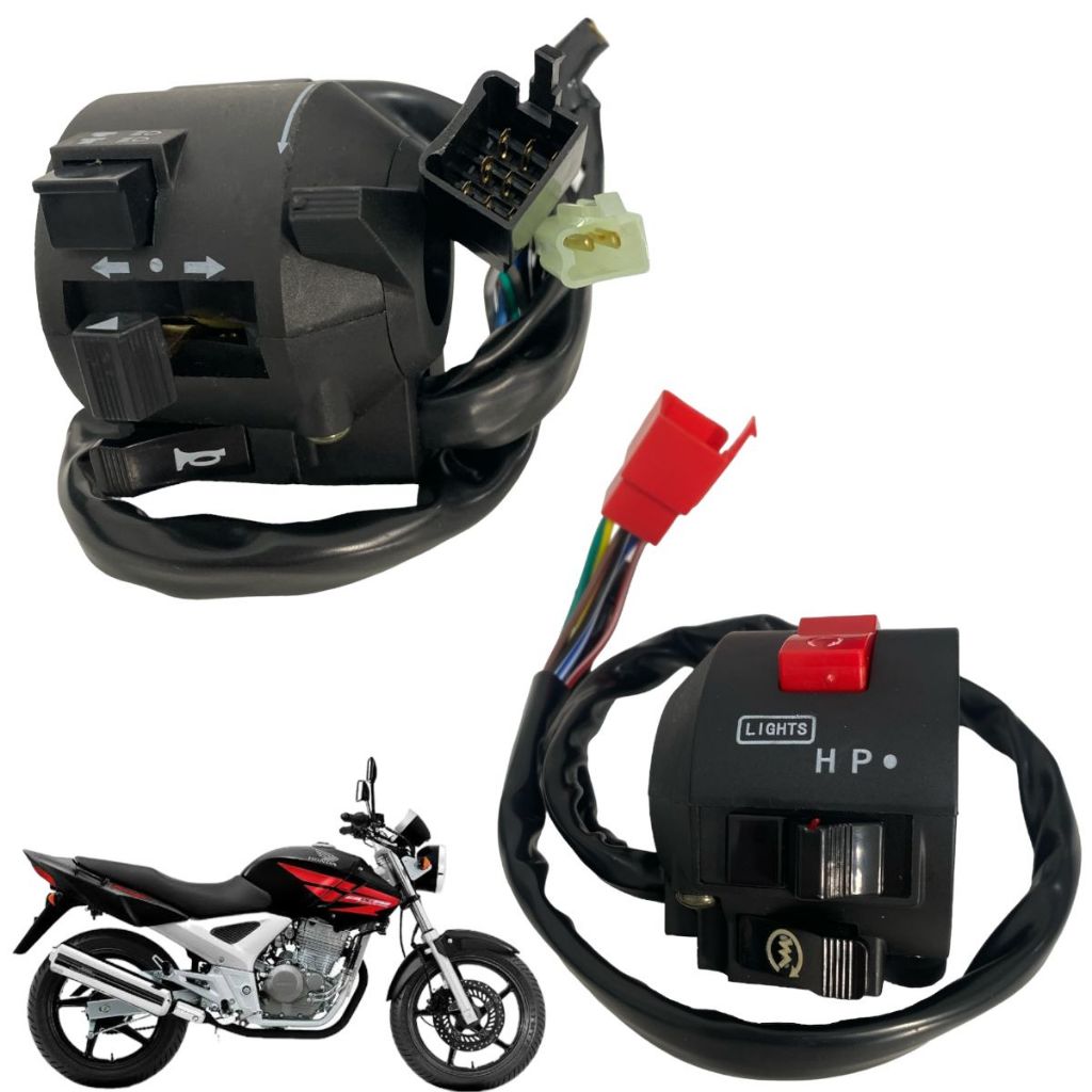 Kit Punho De Partida + Chave De Luz Honda Cbx 250 Twister 2001 Até 2005