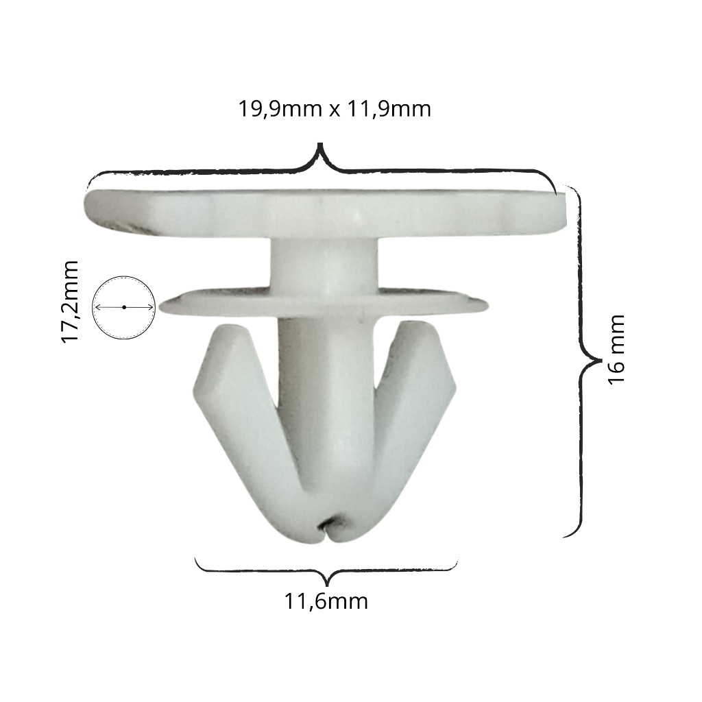 KIT 20 PÇS PRESILHAS DE MOLDURA DE PARALAMA, MOLDURA DA SOLEIRA, PARABARRO, PARA LINHA GM CRUZE/EQUINOX/ONIX CÓDIGO GM