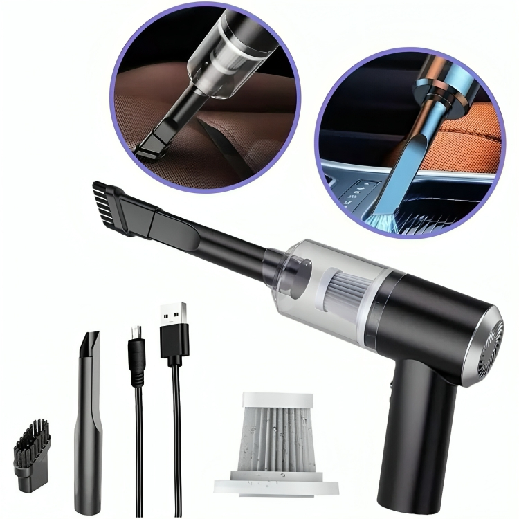 Mini Aspirador De pó Portátil Para Carro Automotivo e Casa Potente Recarregável Bivolt