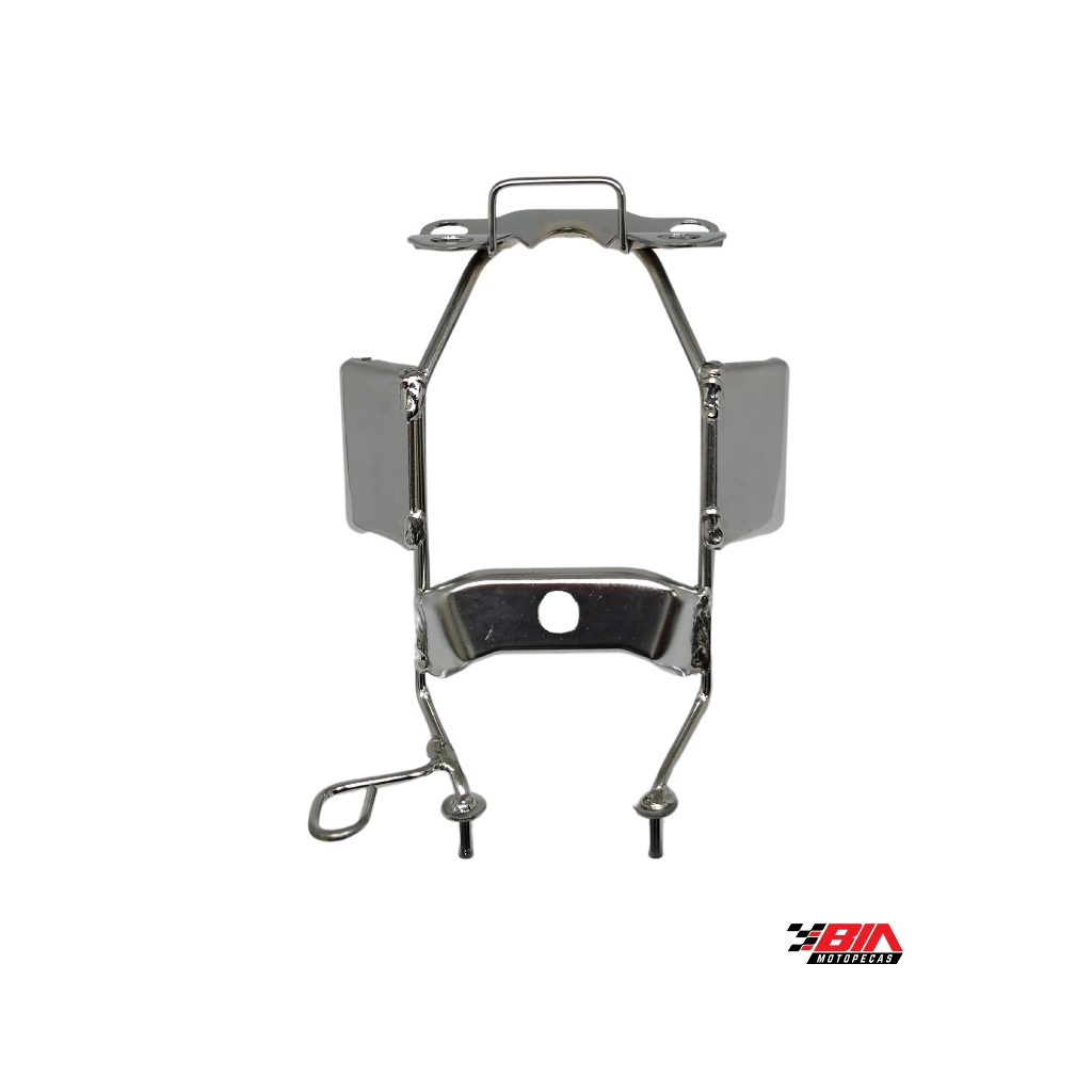 Suporte Farol Aranha Cromada Honda CG Fan Cargo 125 2009 2010 2011 2012 2013 — imagem 2 de 2