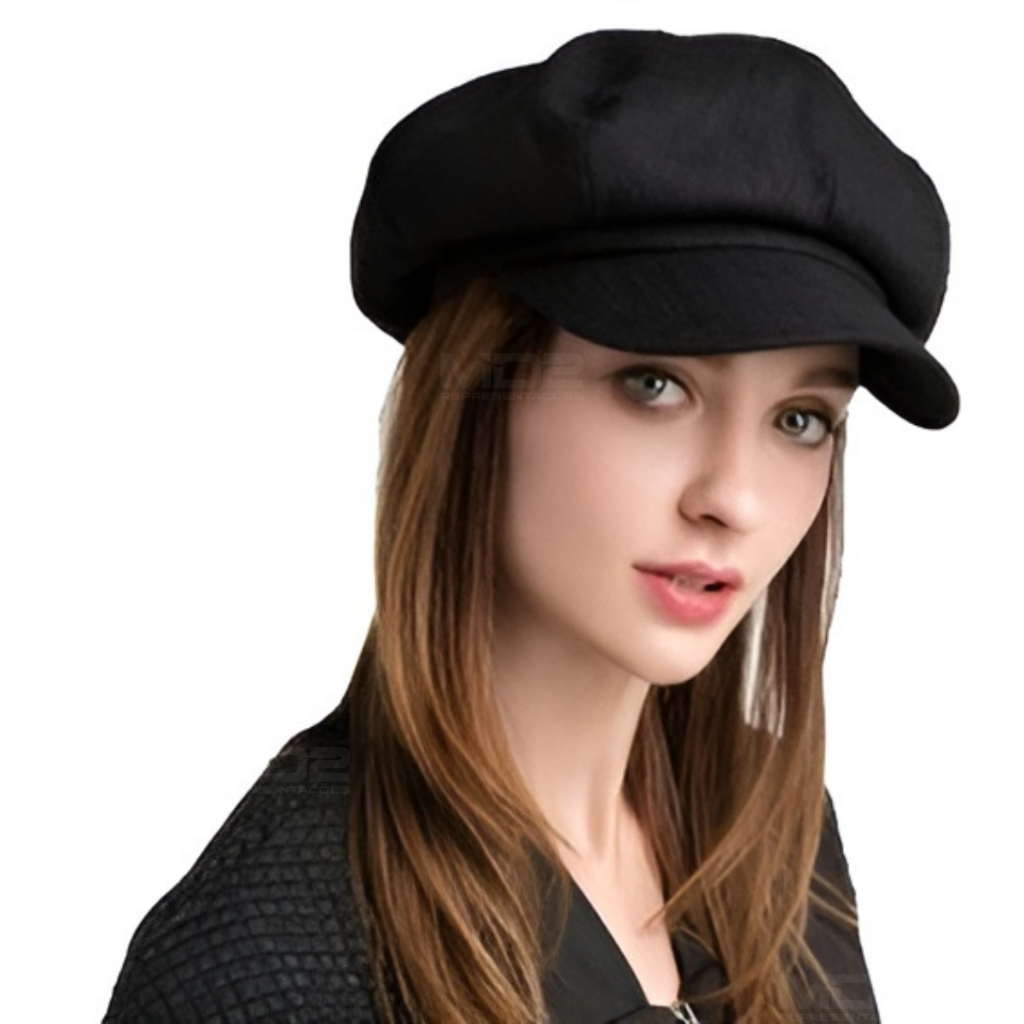 Boina Francesa Gorro liso Europeu Feminina