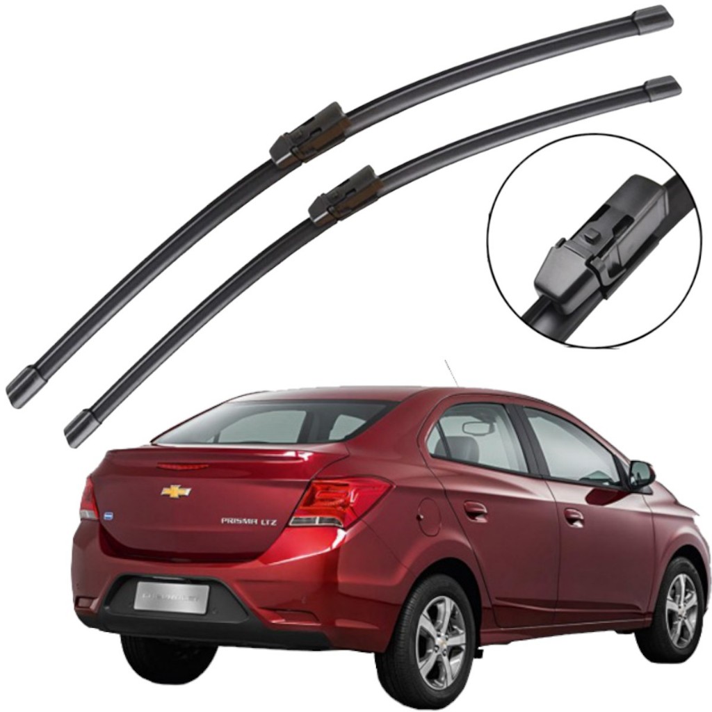 Par Palhetas Limpador Parabrisa Chuva Silicone Para Chevrolet Prisma  2013 À 2018 em Oferta na Shopee