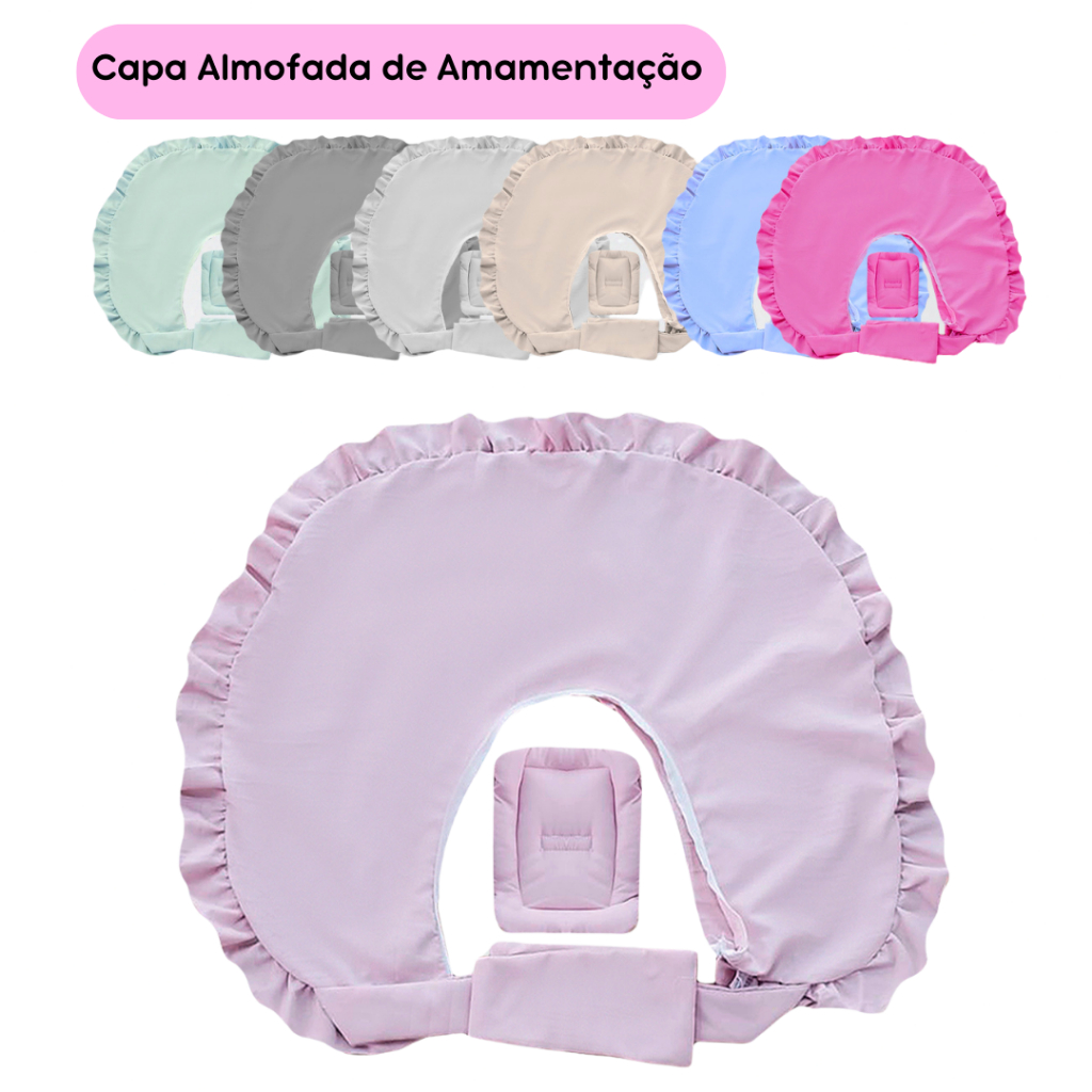CAPA Almofada Amamentação com Apoio de Braço (SEM ENCHIMENTO)
