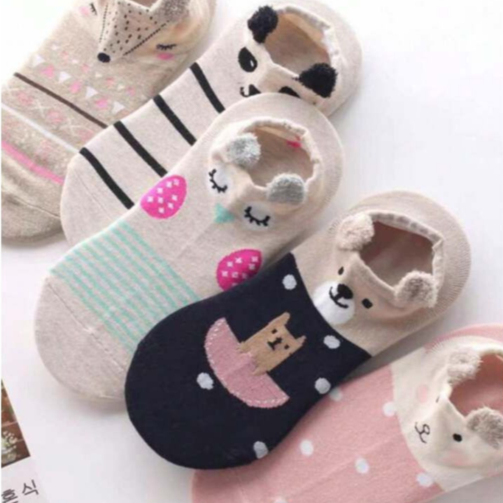 Kit 3 ou 6 Pares Meia Infantil Menina Cano Curto Sapatilha Bichinhos Conforto em Oferta na Shopee