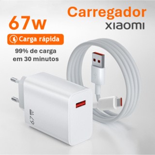 Carregador Para Xiaomi Fonte Usb Ultra Rápido 67w Usb C Turbo em Oferta na Shopee