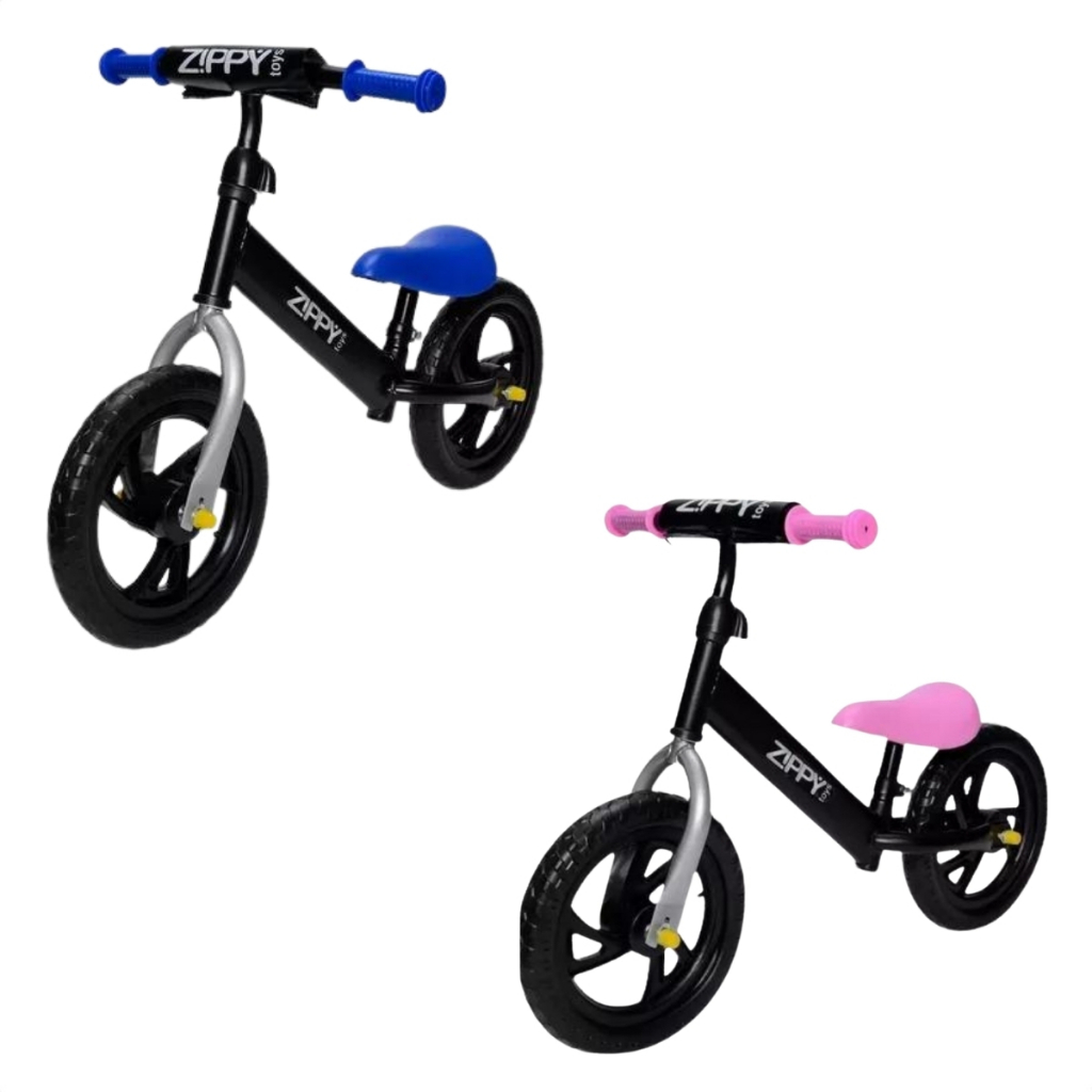 Bicicleta de Equilíbrio Aro 12 Infantil Banco Ajustável Zippy Toys - Mom & Baby
