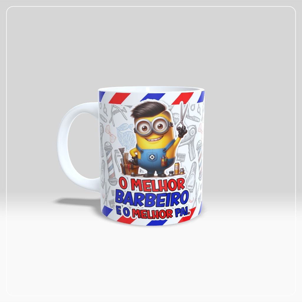 Caneca Minions o Melhor Barbeiro e o Melhor Pai