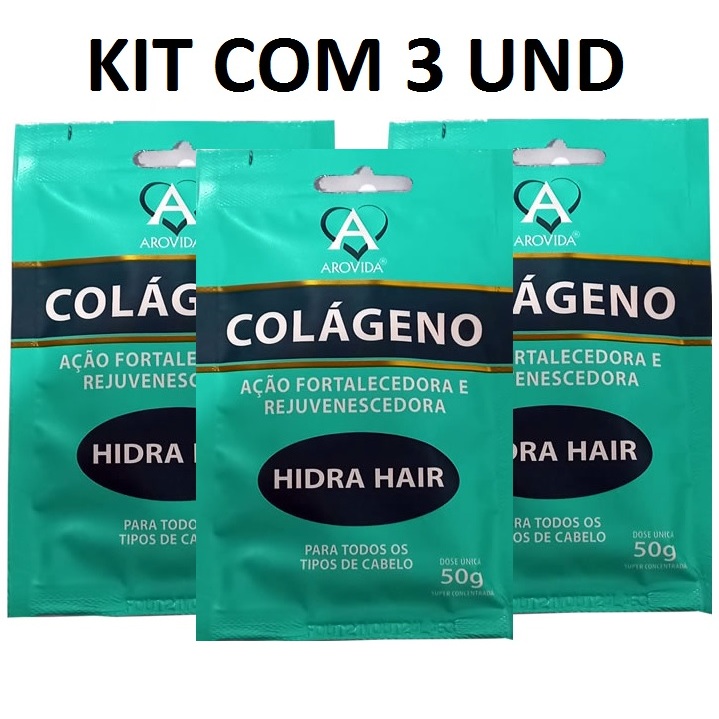 Kit 3 Sachê de Colageno 50g - Arovida