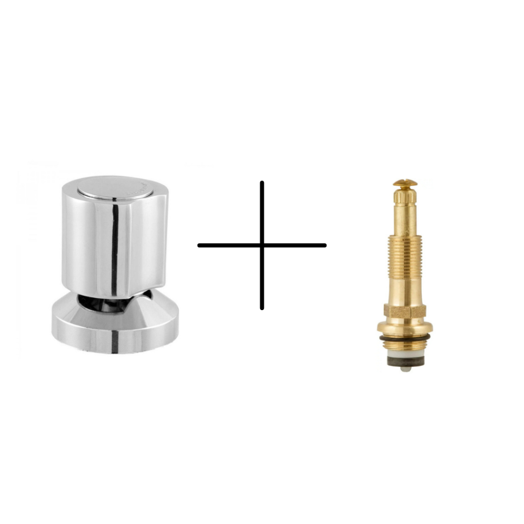 Acabamento Registro Banheiro C40 ABS  Padrao Deca 1/2 3/4 + Reparo Registro de Pressao 1416 Cabeçote em Oferta na Shopee