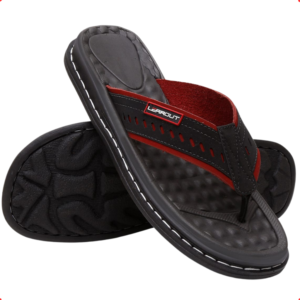 Chinelo Masculino Ortopédico Antistress em Couro Legítimo