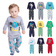 Kit Sortido 4 Peças Pijama Manga Longa Bebê Menino (2 Camisas + 2 Calças) Kit com 2 Pijamas de Roupa Infantil