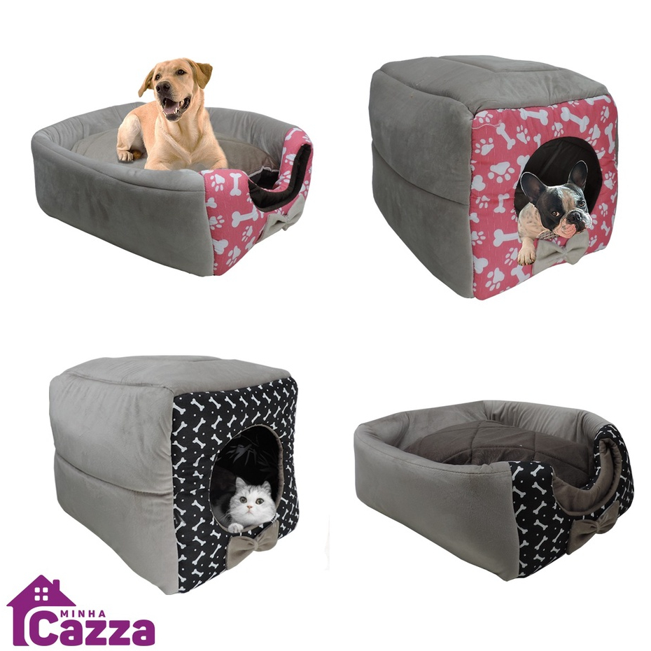 Caminha Pet Toca Iglu 2 EM 1 Cama Para Cães e Gatos Com Almofada Gatos e Cachorros