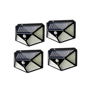 Luminária Solar 100 Led Com Sensor Para Jardim Externa Prova D'água Luz Led Solar Lâmpada
