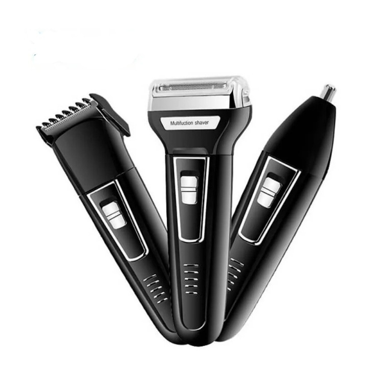 Maquina De Barbear e Aparador Pelos Elétrico 3 Em 1