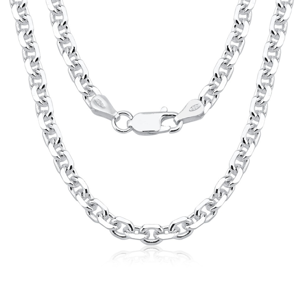 Corrente Masculina de Prata 925 Elo Cadeado 6mm em Oferta na Shopee