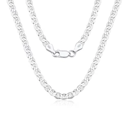 Corrente Masculina de Prata 925 Piastrine com 4mm