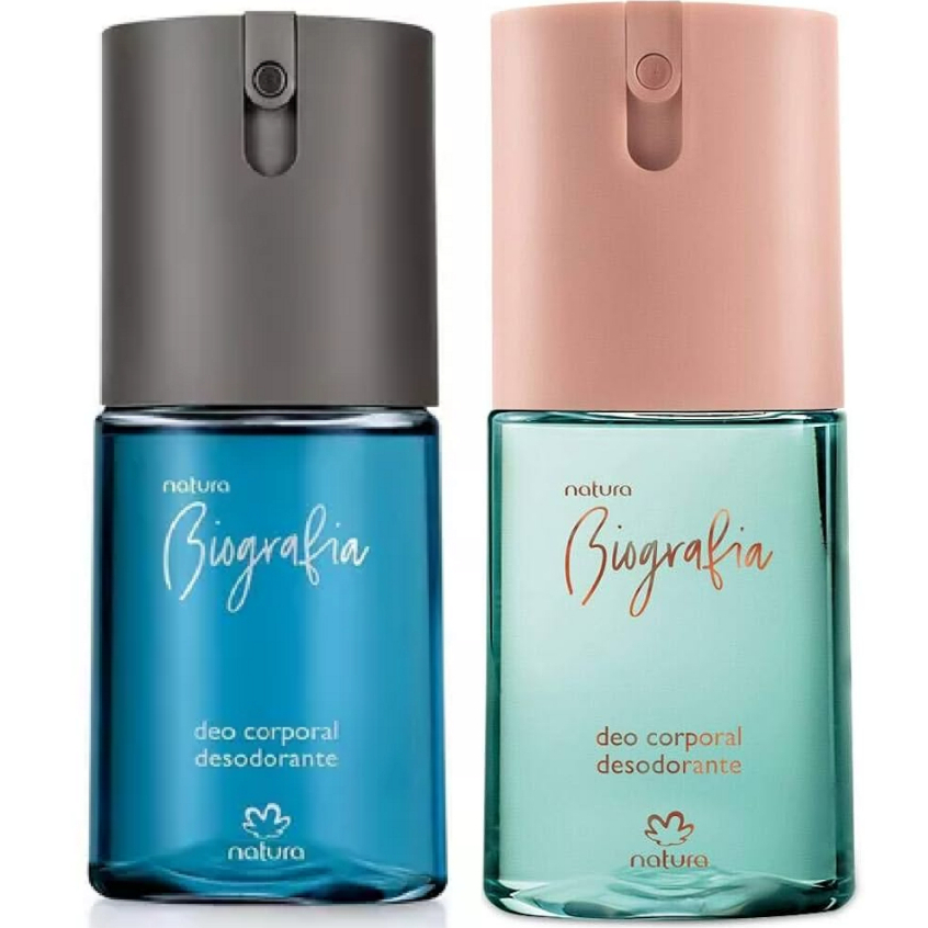 Biografia Masculino e Biografia Feminino Deo Corporal 100ml Natura Kit 2 Unid