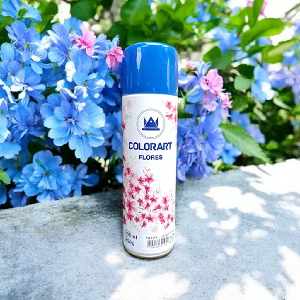Tinta Spray Para Flores Azul Plantas Natural Artificial Colorart 300ml em Oferta na Shopee