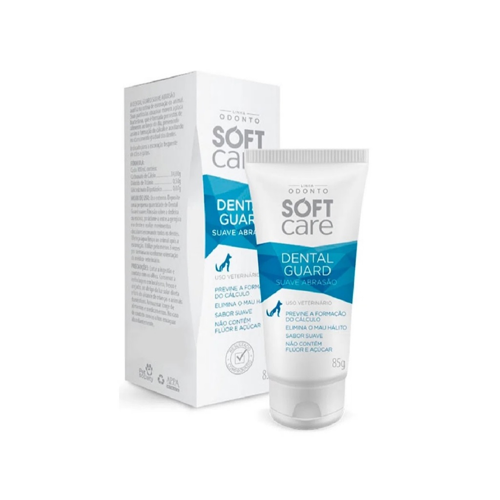Soft Care Dental Guard Suave Abrasão Para Cães E Gatos 85g