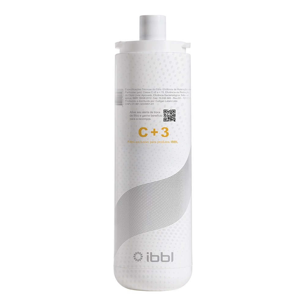 Refil para Filtro Purificador De Água Ibbl C+3 Com Tripla Filtragem Original