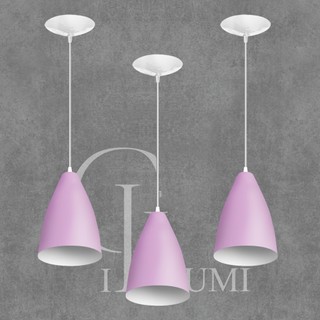 KIT 3 PENDENTES LUSTRE VEGAS ROSA PESSÊGO OU ROSA BB CASA E DECORAÇÃO, IDEAL PARA SALA, COZINHA, BANCADA BALCÃO.FEMININO em Oferta na Shopee