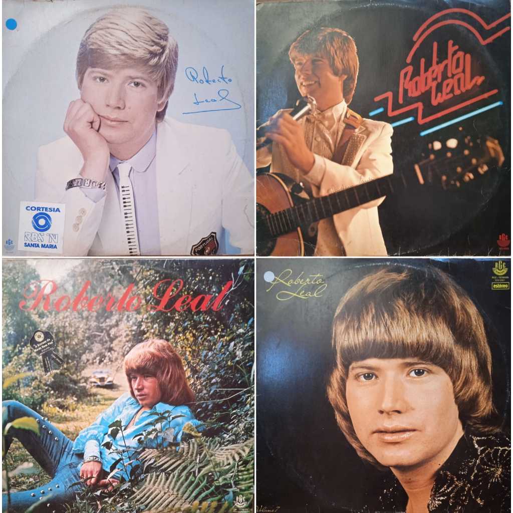 LP Lote com 4 discos de vinil do cantor Roberto Leal (016) 81