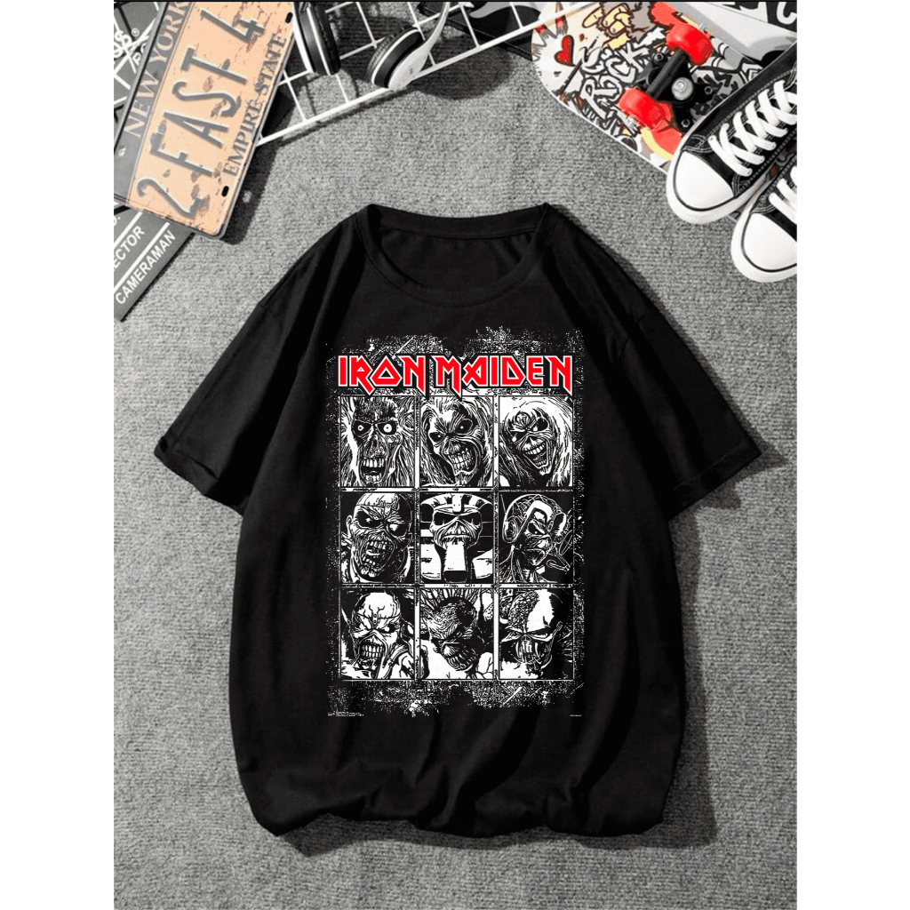 Camiseta Banda de Rock Camisa Iron Maiden - Envio Mais Rápido do Brasil