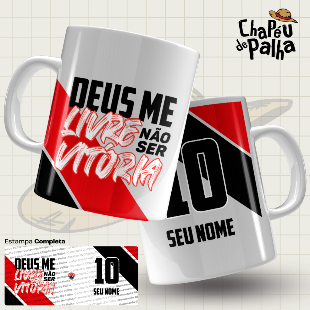 Caneca Porcelana - Futebol - ECV - Esporte Clube Vitoria