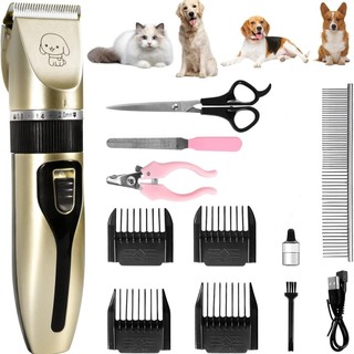 Kit Máquina Para Tosar Pet + Tesoura + Pente + Lixa Máquina Profissional Para Cachorro & Gato