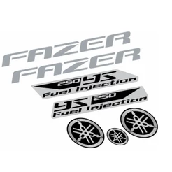 Kit Adesivo Jogo Faixas Compatível Fazer 250 2012 Vermelha